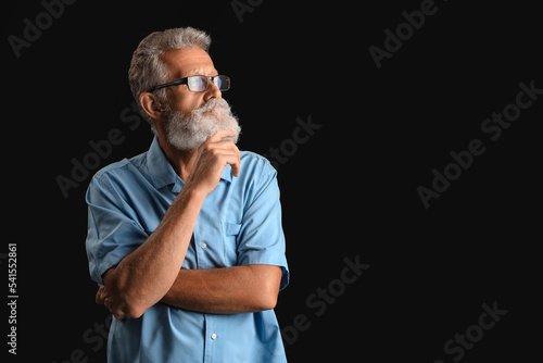 Thoughtful mature man on bl...