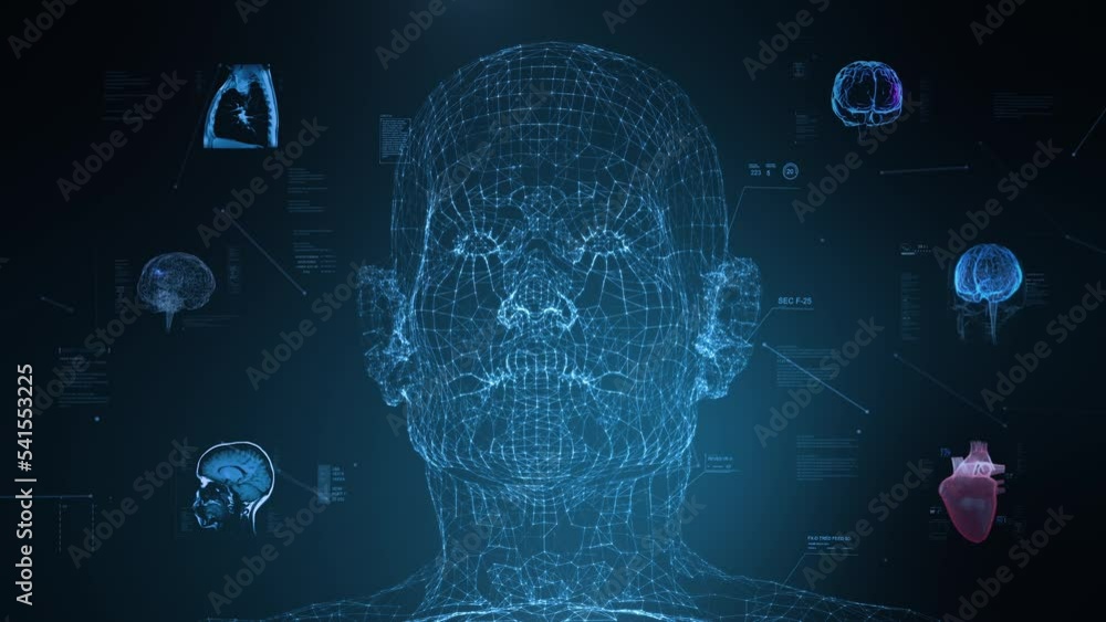 Artificial Intelligence Face Scanner. Facial Recognition and Biometric ...