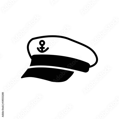 captain hat icon design vector template