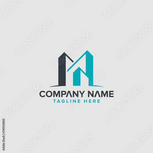 company logo with building forming