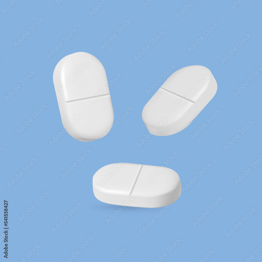 Realistic white pills. 3D drugs, capsules and vitamins. medical pills. Medicine Realistic white pills. 3D drugs, capsules and vitamins. medical pills. Medicine