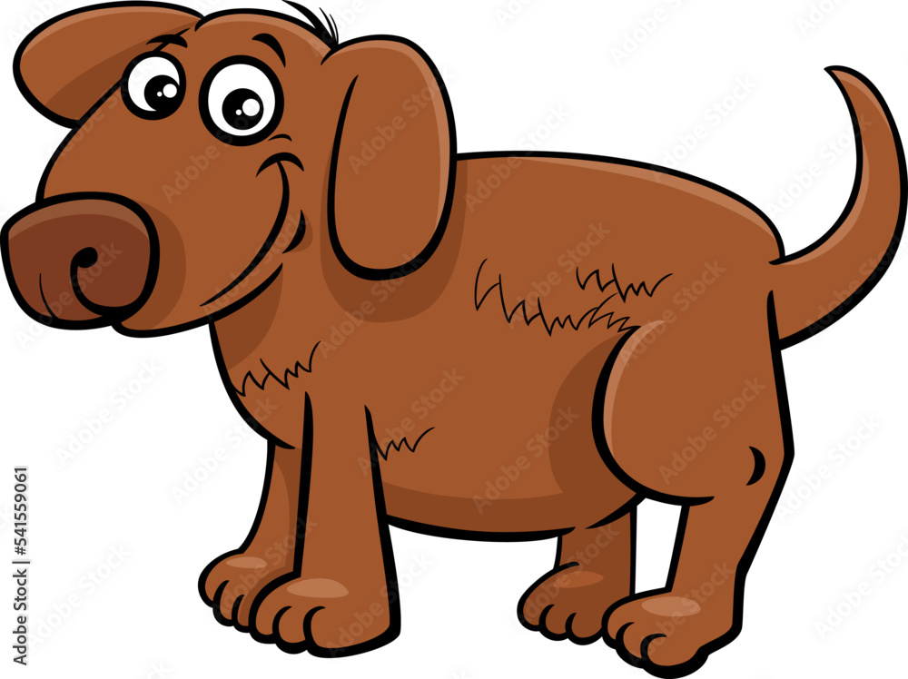 cartoon brown puppy comic animal character cartoon brown puppy comic animal character