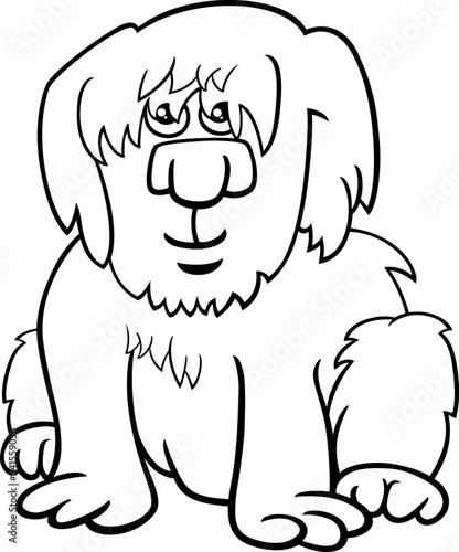 cartoon shaggy dog character coloring page
