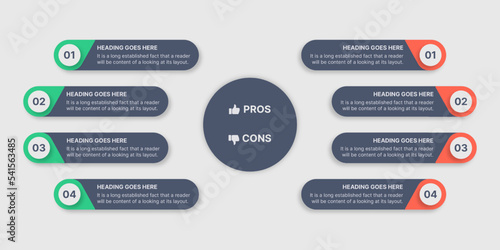 Pros and Cons, Do and Don’t, VS Versus Comparison Infographic Template Design