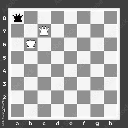 Chess board with chess figures