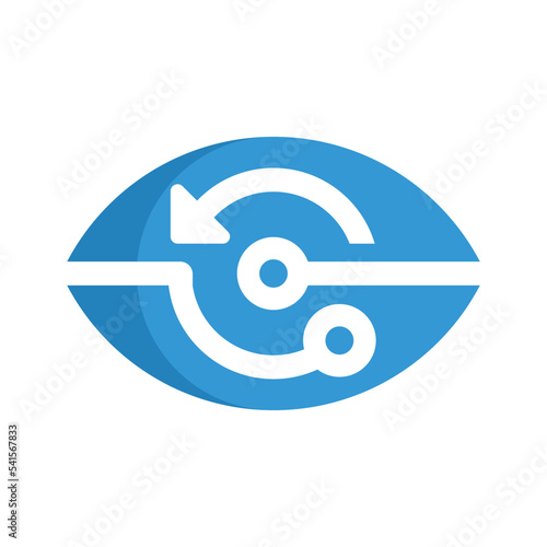 Icon illustration with advanced vision system concept.