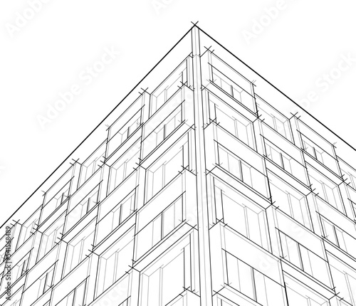 sketch of building