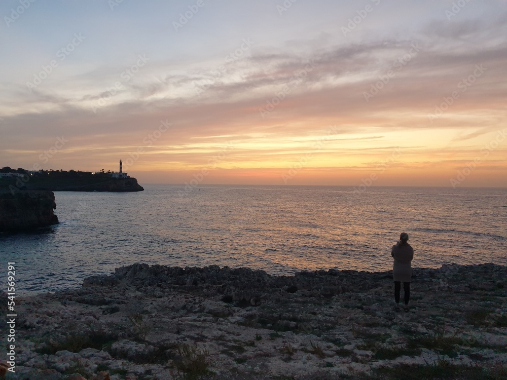 Beautiful sunrise on Mallorca's coast