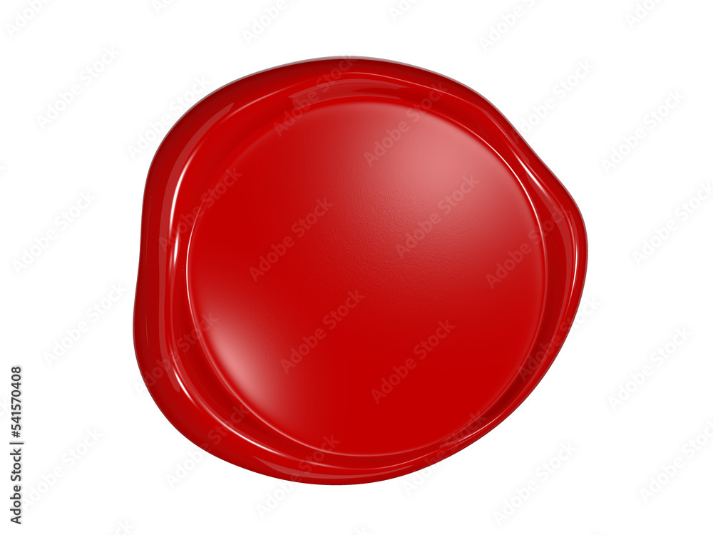 Red wax seal. Transparent background. 3d illustration. Red wax seal. Transparent background. 3d illustration.
