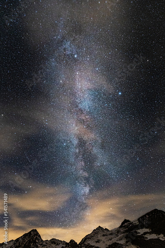 Milky Way is our home Galaxy. Picture was taken at Berninapass in Switzerland