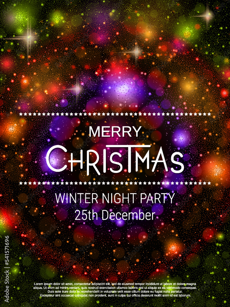 Christmas and New Year flyer, party invitation card, booklet, banner, coupon, gift voucher vector design template Christmas and New Year flyer, party invitation card, booklet, banner, coupon, gift voucher vector design template