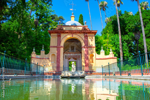 Real Alcazar Gardens in Seville. Andalusia, Spain 
