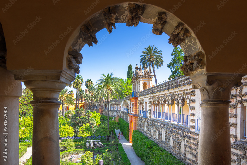 Fototapeta premium Real Alcazar Gardens in Seville. Andalusia, Spain 