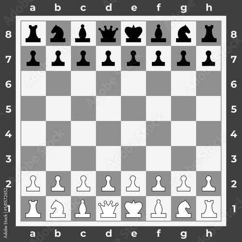 Chess board with chess figures