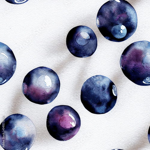 Blueberry fruit seamless background. Return repeat pattern. Vintage motif