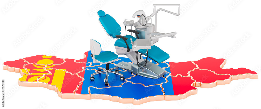 Dentistry in Mongolia concept, 3D rendering Dentistry in Mongolia concept, 3D rendering
