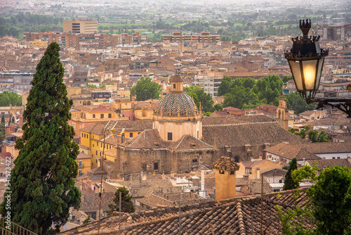 Ancient Alhambra palace in Granada old town, Spain.