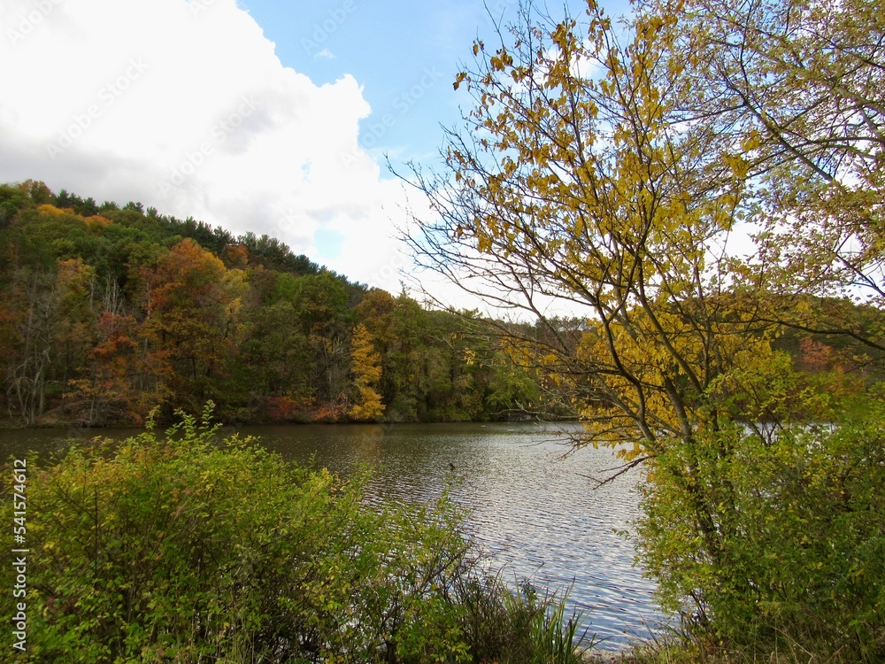 autumn landscape with lake autumn landscape with lake