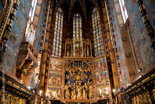 interior of saint marys cathedral in krakow poland © Zach