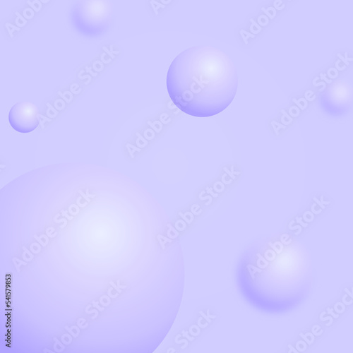 Abstract liquid fluid circles light purple color background. Square template with 3D sphere shapes for social media. Creative minimal backdrop with random bubbles for cover brochure  flyer  poster  ba