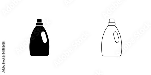 Bottle laundry product vector icon.