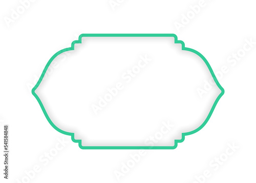 simple ornament islamic line frame