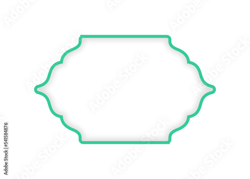 simple ornament islamic line frame