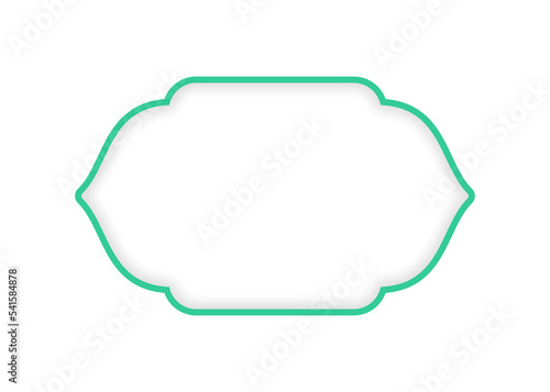 simple ornament islamic line frame