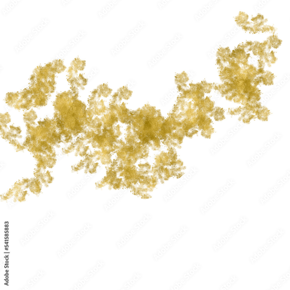 Gold Glitter Abstract Stroke