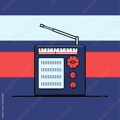 vector of retro radio or radio old