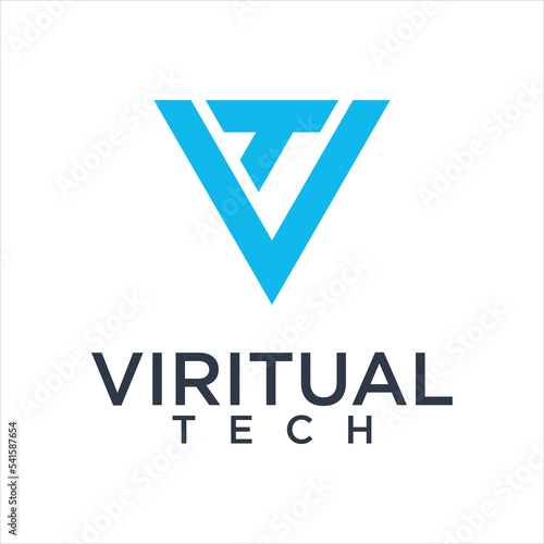 TV Letter logo Design Template