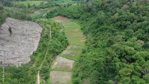 Omkoi district is nestled in a beautiful mountainous and forest area in the Northern Thailand. photo