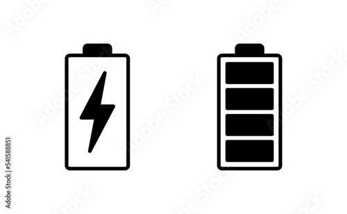 Battery icon vector for web and mobile app. battery charging sign and symbol. battery charge level