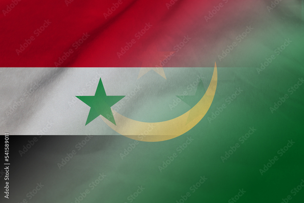 Syria and Mauritania national flag transborder contract MRT SYR Syria and Mauritania national flag transborder contract MRT SYR