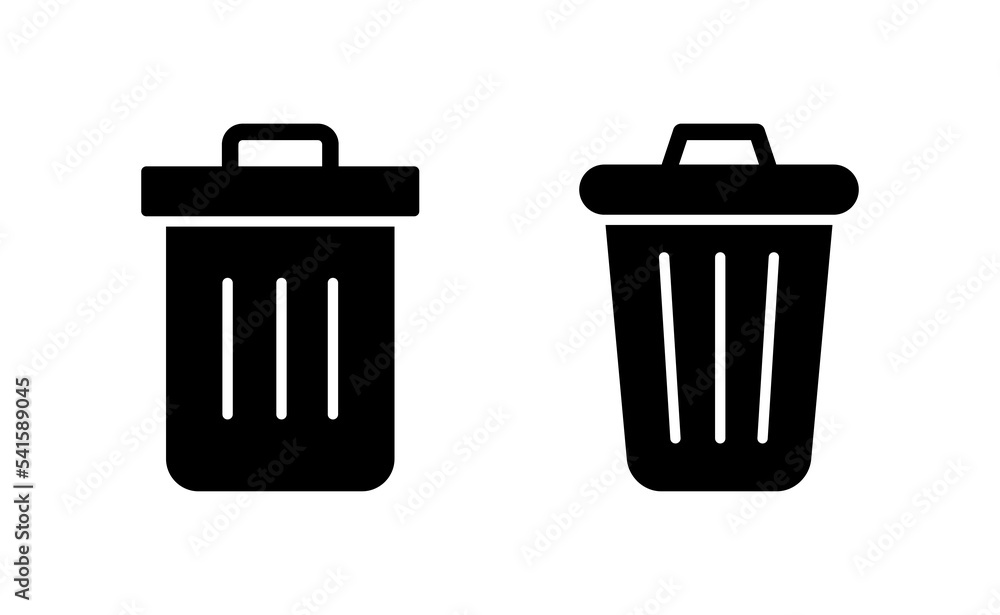 Trash icon vector for web and mobile app. trash can icon. delete sign and symbol. Trash icon vector for web and mobile app. trash can icon. delete sign and symbol.