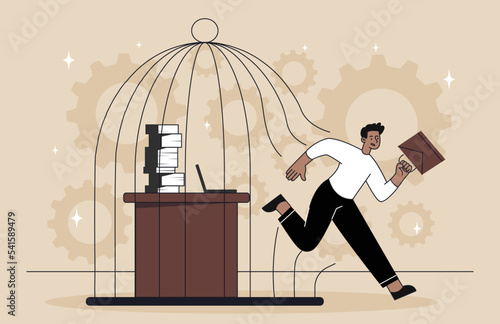 Freedom work concept