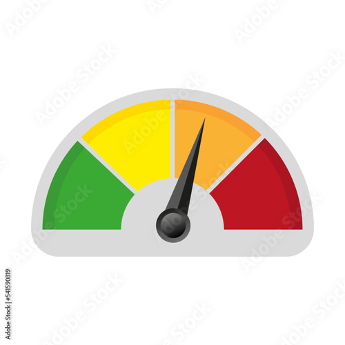 color speedometer. Business success. Vector illustration. stock image. 