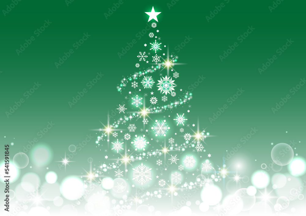 クリスマスツリー イルミネーションの背景 フレーム 緑 クリスマスツリー イルミネーションの背景 フレーム 緑