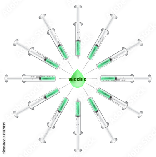 vector illustration leke of vaccines,syringe,medicine