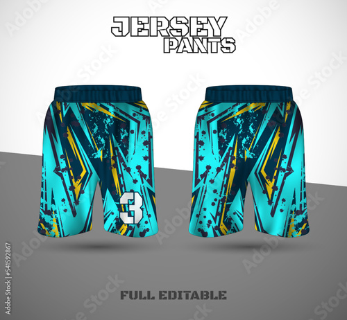 Basketball sports short template clothing. Basketball jersey shorts. vector t-shirt.	
