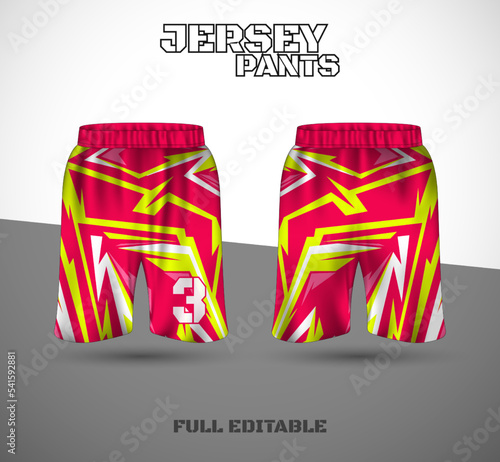 Basketball sports short template clothing. Basketball jersey shorts. vector t-shirt.	