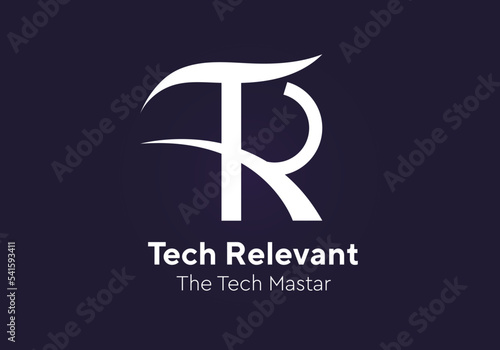 TR latter logo designg for tech company photo