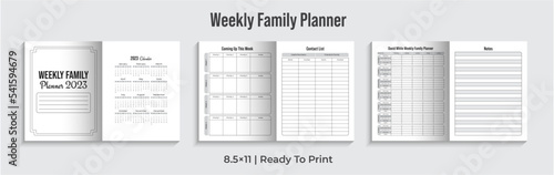 Editable Family Weekly Planner KDP Interior Design (ID: 541594679)