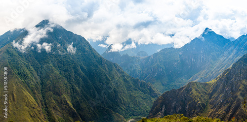 panoramic view of andes mountains, peru