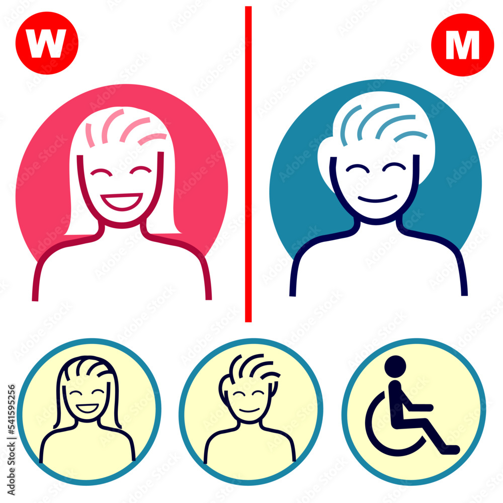 sign icon male and female toilet. Vector illustration sign icon male and female toilet. Vector illustration
