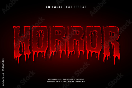 Red Horror Editable Text Effect