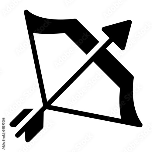 Print op canvas archery glyph icon