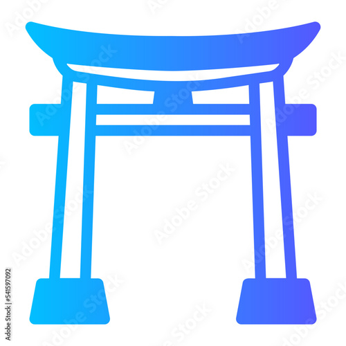 torii gate gradient icon