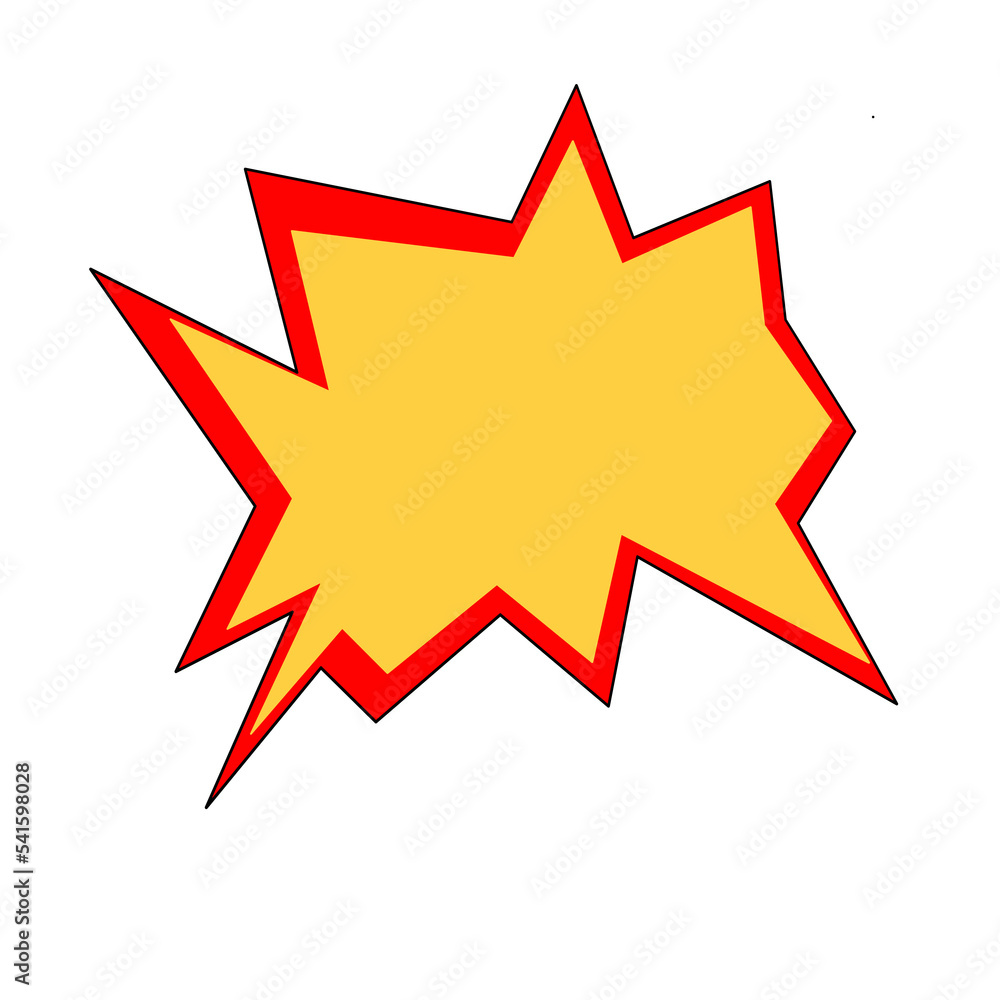 Super hero comic starblast explosion icon dialogue cloud aesthetic png  download Stock Illustration