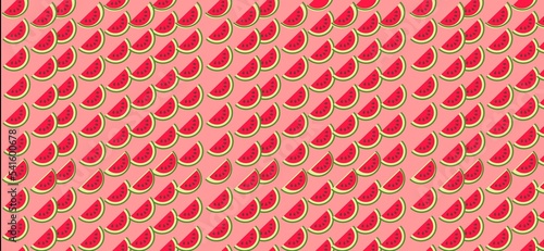 Creative summer fruit. watermelon slice on pastel pink background.